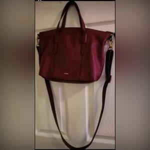 Fossil Women's Burgundy Satchel
